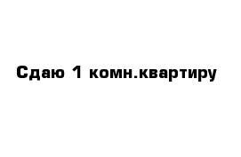 Сдаю 1 комн.квартиру